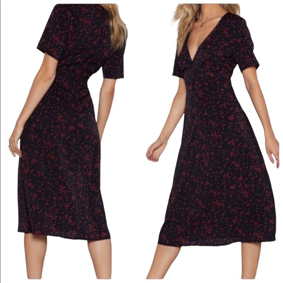 Nasty Gal “In A Rough Spot” MIDI A-Line Dress Size 8 - Picture 2 of 10
